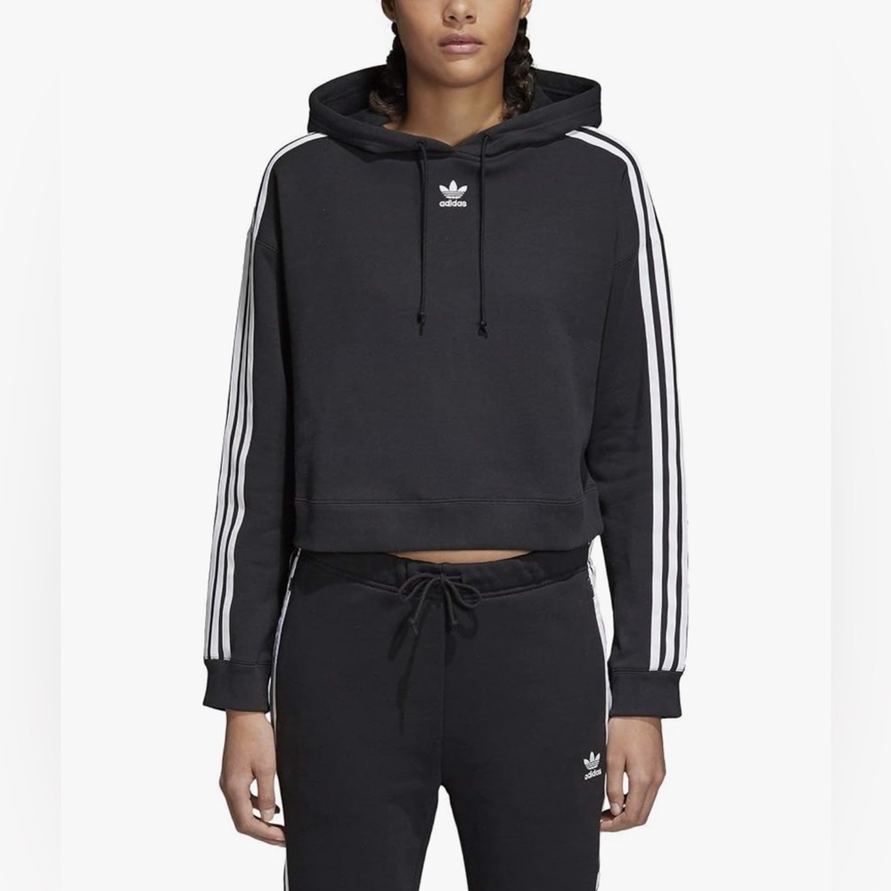 ADIDAS ORIGINALS CROPPED HOODIE - XS